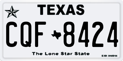 TX license plate CQF8424