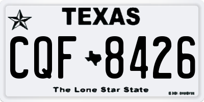 TX license plate CQF8426