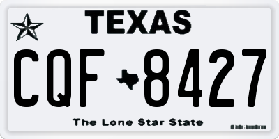 TX license plate CQF8427
