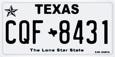 TX license plate CQF8431
