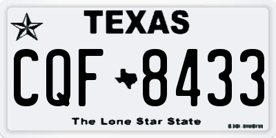 TX license plate CQF8433