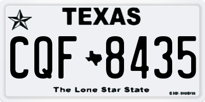 TX license plate CQF8435