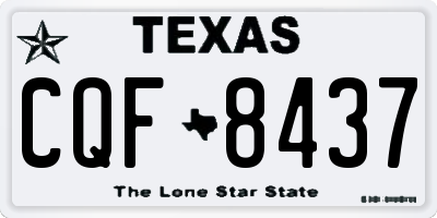 TX license plate CQF8437