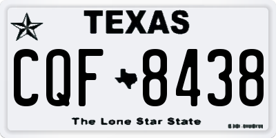 TX license plate CQF8438