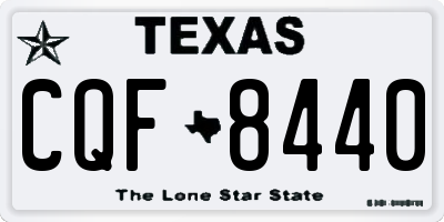 TX license plate CQF8440