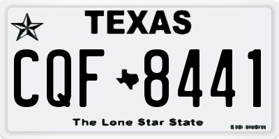 TX license plate CQF8441