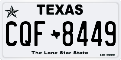 TX license plate CQF8449
