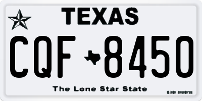 TX license plate CQF8450