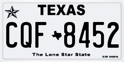 TX license plate CQF8452