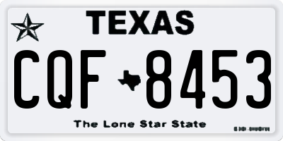 TX license plate CQF8453