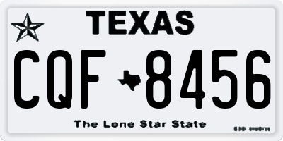 TX license plate CQF8456