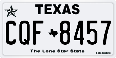 TX license plate CQF8457