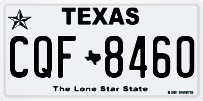 TX license plate CQF8460