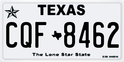 TX license plate CQF8462