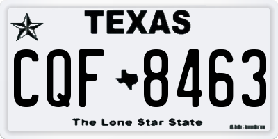 TX license plate CQF8463
