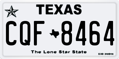 TX license plate CQF8464