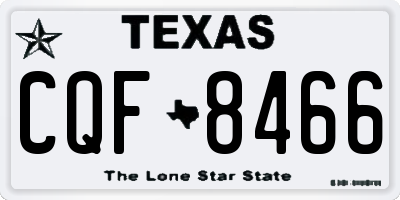 TX license plate CQF8466