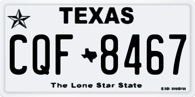 TX license plate CQF8467