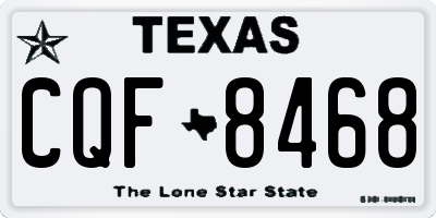 TX license plate CQF8468