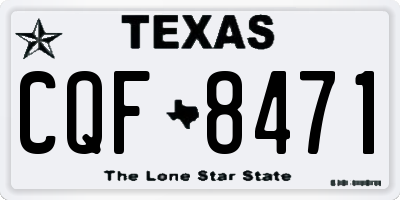 TX license plate CQF8471