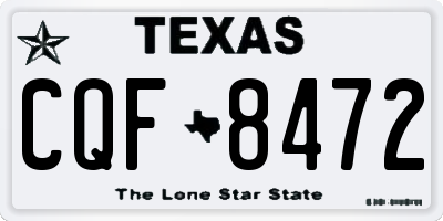 TX license plate CQF8472