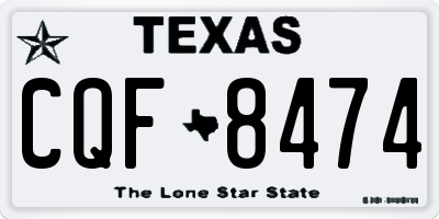 TX license plate CQF8474