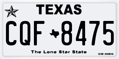TX license plate CQF8475
