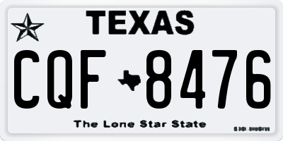 TX license plate CQF8476