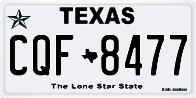 TX license plate CQF8477