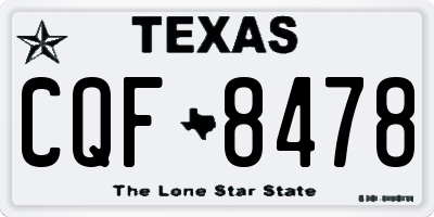 TX license plate CQF8478