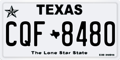 TX license plate CQF8480