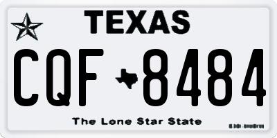 TX license plate CQF8484