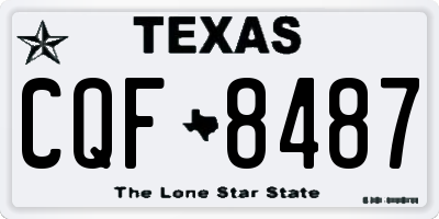 TX license plate CQF8487