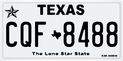 TX license plate CQF8488