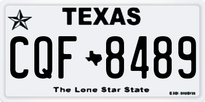 TX license plate CQF8489