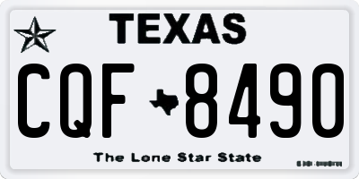 TX license plate CQF8490