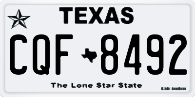 TX license plate CQF8492
