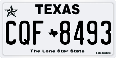 TX license plate CQF8493