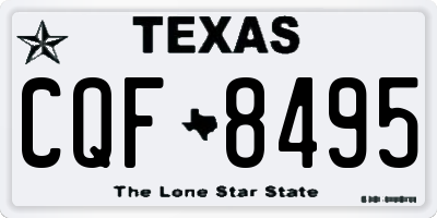 TX license plate CQF8495