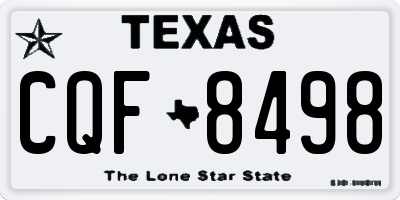 TX license plate CQF8498