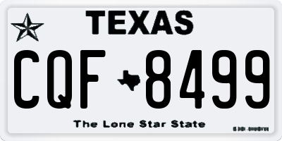 TX license plate CQF8499