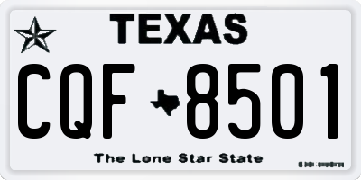 TX license plate CQF8501