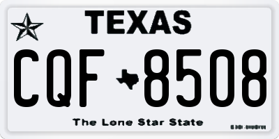 TX license plate CQF8508