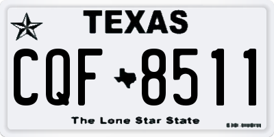 TX license plate CQF8511