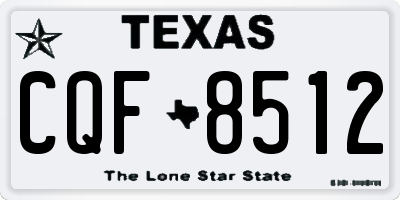 TX license plate CQF8512