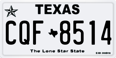 TX license plate CQF8514