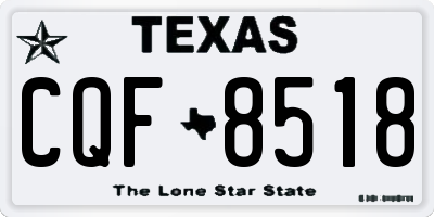 TX license plate CQF8518