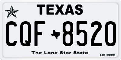 TX license plate CQF8520