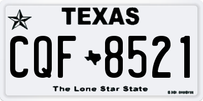 TX license plate CQF8521