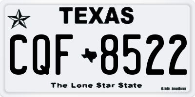 TX license plate CQF8522